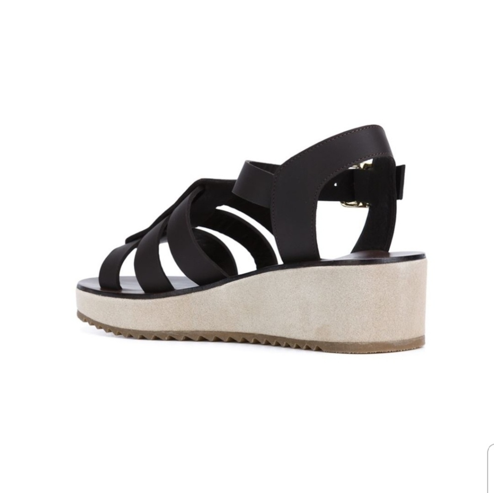 APC Derby Brown Leather Embellished Sandal - Picture 5 of 6